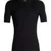 Ondershirt Icebreaker Mens 200 Oasis SS Crewe Black -ontdek een breed assortiment van outdoor kleding FW18 MEN 200 OASIS SS CREWE 104509001 1