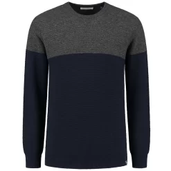Trui Blue Loop Men Weekend Sweater Marine Light Grey