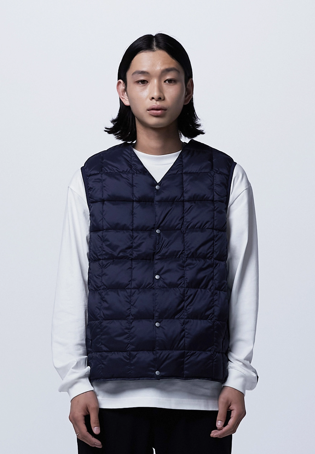 Vest Taion Men V Neck Button Down Navy 4 Vest Taion Men V Neck Button Down Navy - Afbeelding 2