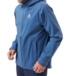 Jas Odlo Men Jacket Hardshell Aegis 2.5L Waterproof Blue Wing Teal -ontdek een breed assortiment van outdoor kleding cx459998