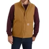 Bodywarmer Carhartt Men Washed Duck Lined Mock Neck Vest Carhartt Brown