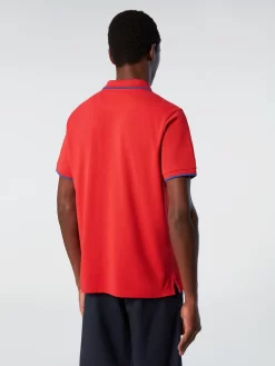 Polo North Sails Men SS Polo With Graphic Red -ontdek een breed assortiment van outdoor kleding hi res 692397 0230 msback1 750x
