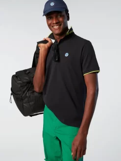 Polo North Sails Men SS Polo With Graphic Black -ontdek een breed assortiment van outdoor kleding hi res 692397 0999 msfront2 750x