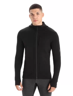 Vest Icebreaker Men Quantum III LS Zip Hoodie Black -ontdek een breed assortiment van outdoor kleding icebreaker1
