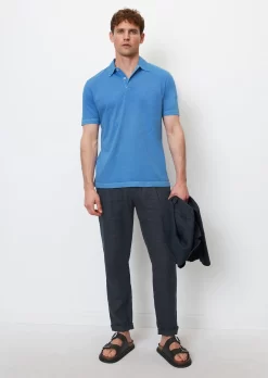 Polo Marc O'Polo Men M24221053056 Azur Blue -ontdek een breed assortiment van outdoor kleding m24221053056 859 4