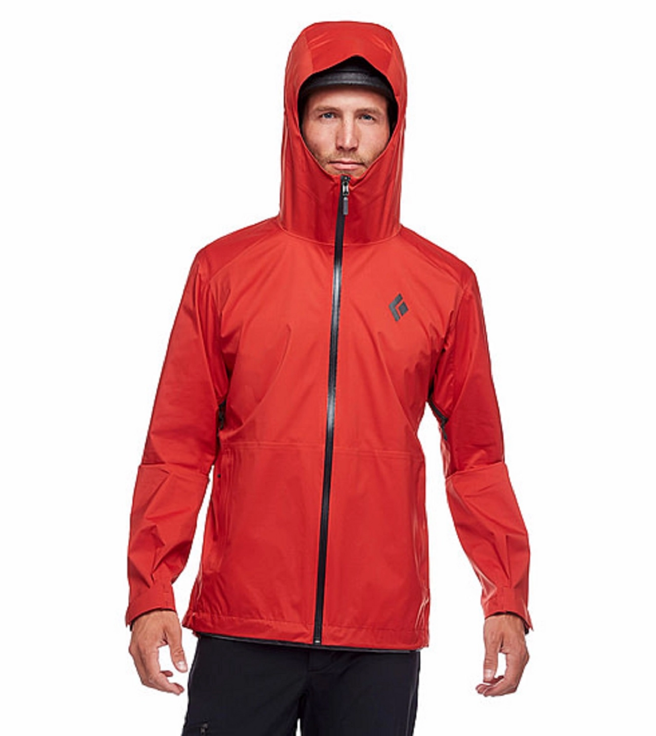Jas Black Diamond Men Stormline Stretch Rain Shell Red Rock 4 Jas Black Diamond Men Stormline Stretch Rain Shell Red Rock - Afbeelding 2
