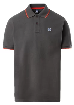 Polo North Sails Men SS Polo With Graphic Asphalt